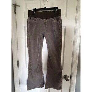 Vintage maternity Gap 1969 Women's Gray Corduroy Bootcut Pants w/ Pockets 29x29